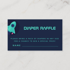 Grönt Racket Rackeshipptema Diaper Raffle Tilläggskort