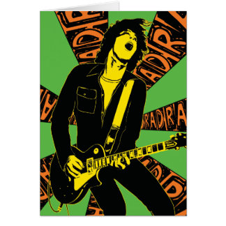 Grönt Rad-kort Hälsningskort