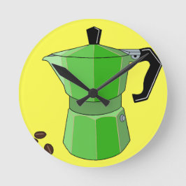 Grönt Rainbow Espresso Rund Klocka