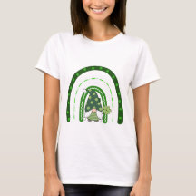 Grönt Rainbow Gnome St patrick's day T-Shirt