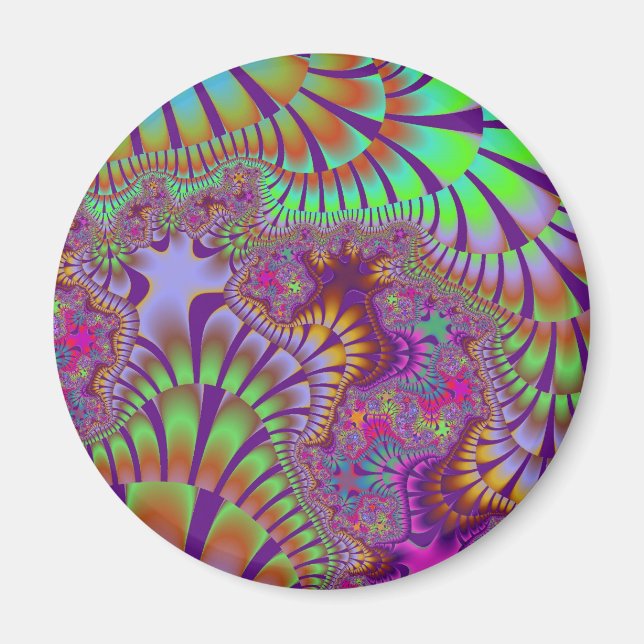 Grönt Rainbow Melt Magnet (Framsidan)