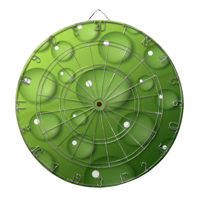 Grönt RainDrop Mönster Darttavla (Framsidan)