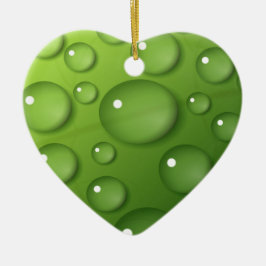 Grönt RainDrop Mönster Julgransprydnad Keramik