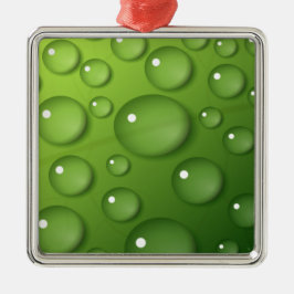 Grönt RainDrop Mönster Julgransprydnad Metall