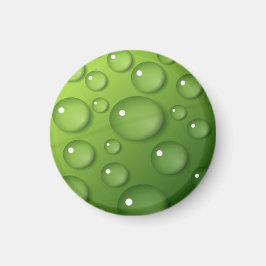 Grönt RainDrop Mönster Magnet