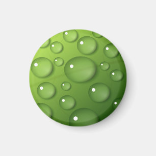 Grönt RainDrop Mönster Magnet