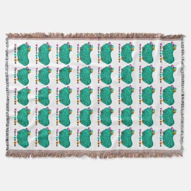 Grönt Ram Kinesiskt år Zodiac Throw Blanket Mysfilt (Framsidan)