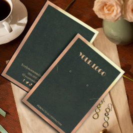 Grönt, Ram, moderna halsringar Visitkort