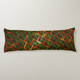 "Grönt ramade öga, repor eller rött rutnät. Kroppskudde