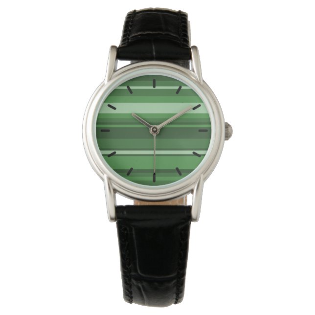 Grönt rand armbandsur (Framsida)