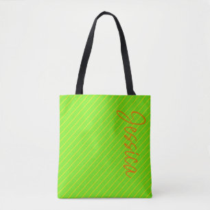 Grönt Rand Chic Modern Girly Typography Modern Tygkasse