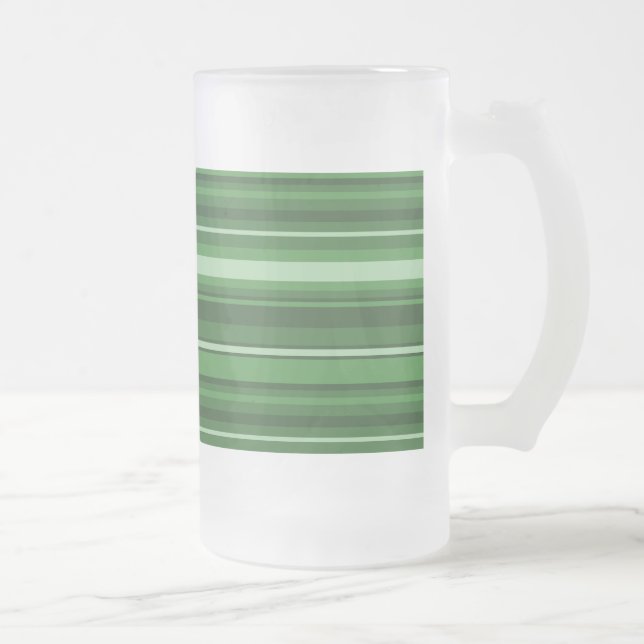 Grönt rand frostat ölglas (Höger)