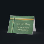 Grönt Rand Grandfather Birthday Kort<br><div class="desc">Födelsedag för farfar med grönt rand mönster och omtanke.</div>