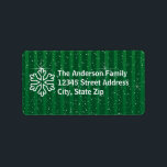 Grönt Rand Snowflake - adressetikett<br><div class="desc">Grönt Rand & White Snowflake - adressetikett</div>