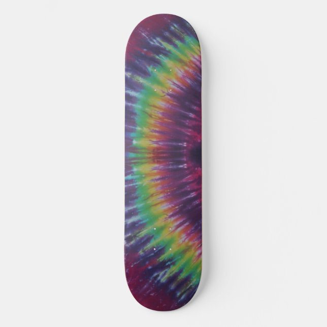 Grönt Rand Tie Dye Skateboard Bräda 19,5 Cm (Framsida)