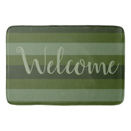 Grönt Rand Välkommen Mat Plocka Din Storleka Badrumsmatta