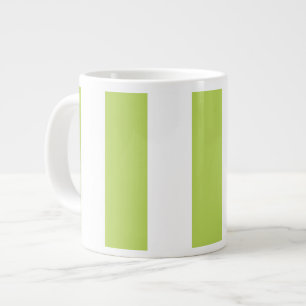 Grönt Rand, Vita Rand, Stripe Mönster Jumbo Mugg