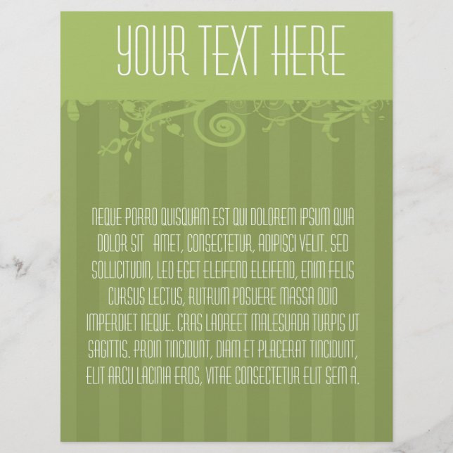 Grönt Randig, trådbunden Flyer (Framsidan)