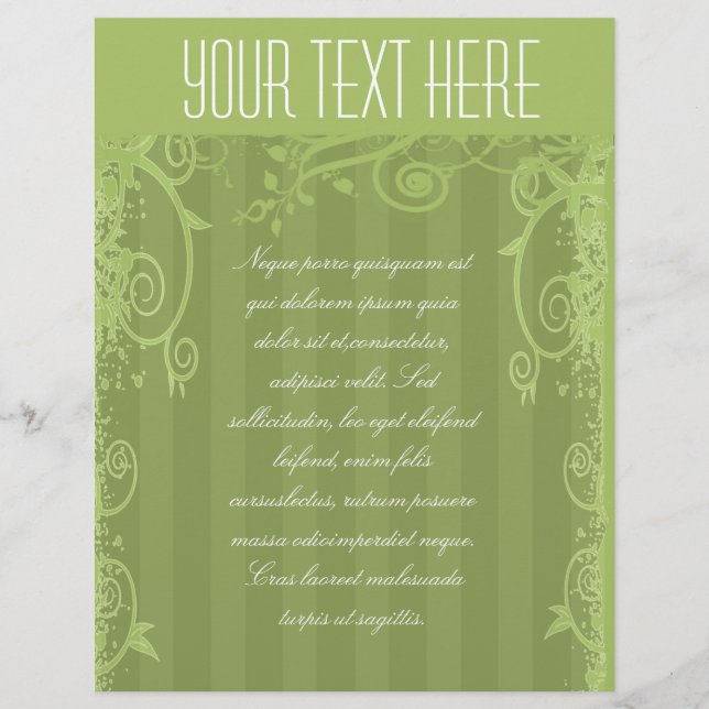 Grönt Randig, trådbunden Flyer (Framsidan)