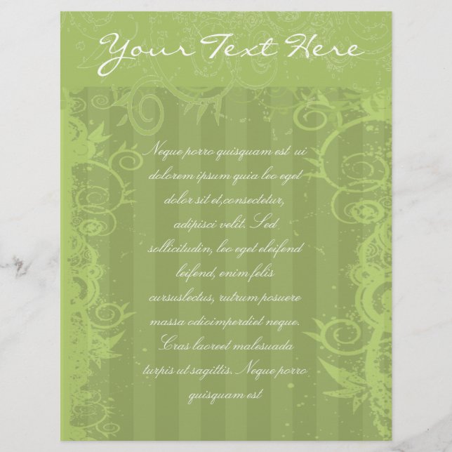 Grönt Randig, trådbunden Flyer (Framsidan)