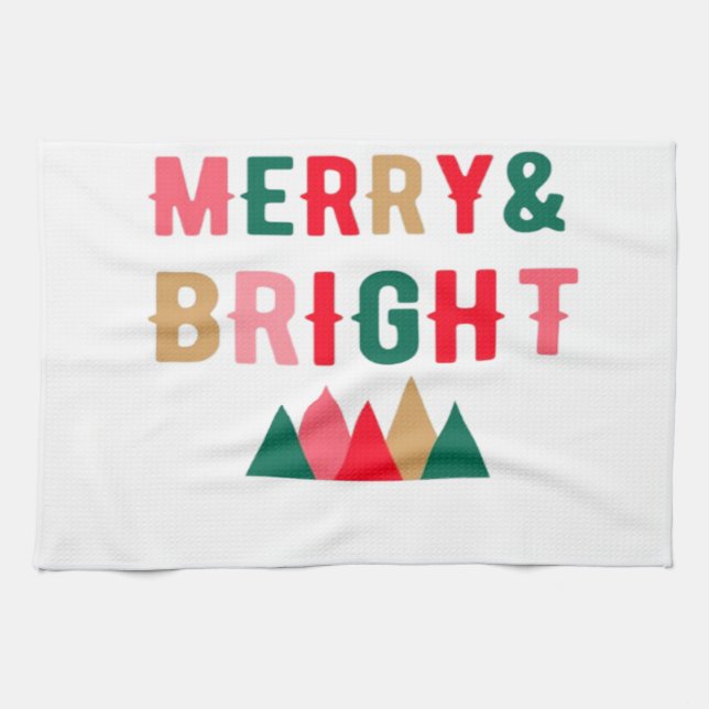 Grönt Red and Brown Bold Typography Kökshandduk (Horisontell)