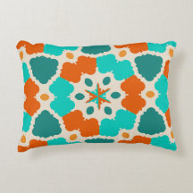 Grönt Red and Teal Flowers Träd Ninja Star