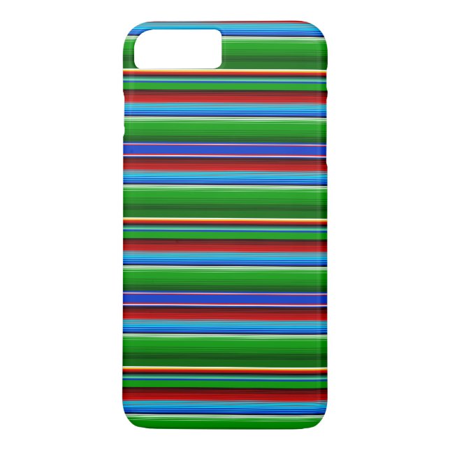 Grönt Red Blue Mexican Sarape Case-Mate iPhone Skal (Baksida)