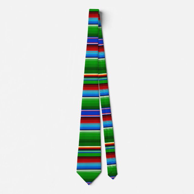 Grönt Red Blue Mexican Sarape Slips (Framsida)
