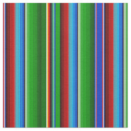 Grönt Red Blue Mexican Sarape Tyg