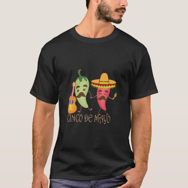 Grönt Red Chili Pepper T- T Shirt (Framsida)