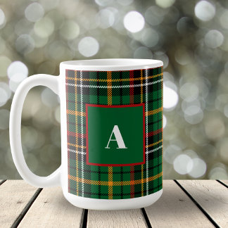 Grönt Red Classic jul Play Monogram Initial Kaffemugg