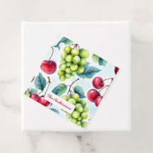Grönt Red Fruit Food Mönster Grapes Cherry