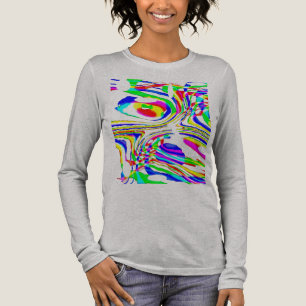Grönt Red Gult Blue Confetti Art-Abstrakt T Shirt