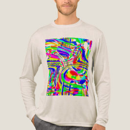 Grönt Red Gult Blue Spaghetti Art Abstrakt T Shirt