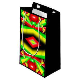 Grönt Red Gult Bubbles and Rand Abstrakt Art