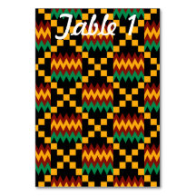 Grönt Red Gult Kente Wedding Reception Bord