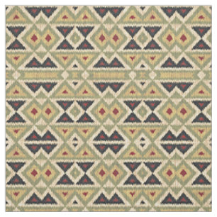 Grönt Red Ivory Ochre Ethnic-utseende Tyg