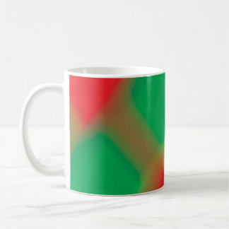 Grönt Red och Guld Abstract Design Coffee Mugg