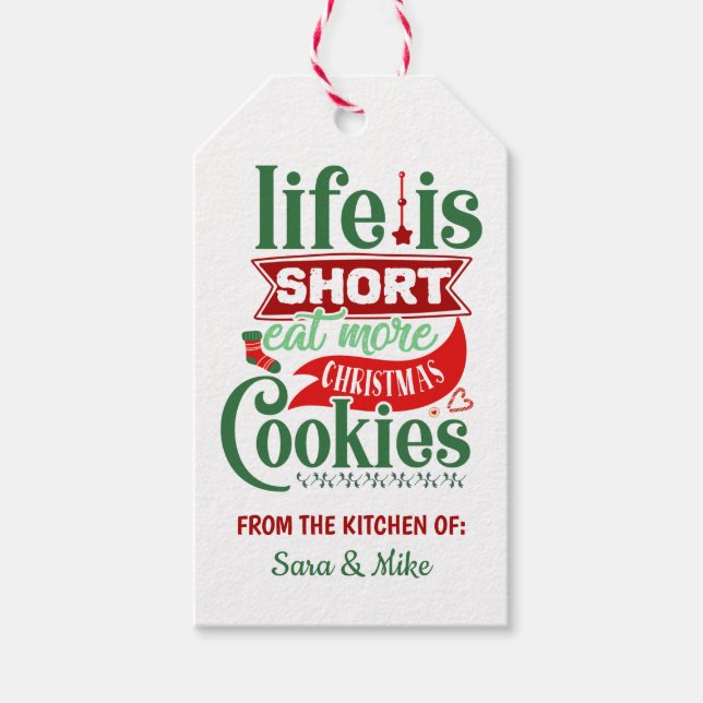 Grönt Red Personlig Homemade Cookies Presentetikett (Framsidan)
