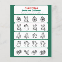 Grönt Red Roligt jul Samma och annorlunda