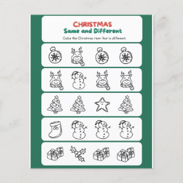 Grönt Red Roligt jul Samma och annorlunda Flygblad