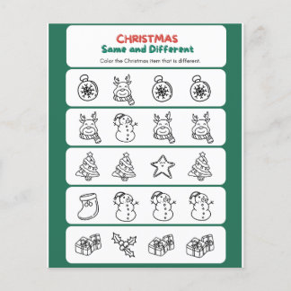 Grönt Red Roligt jul Samma och annorlunda Flygblad