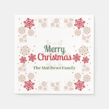 Grönt Red Snowflake-jul