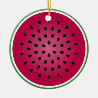 Grönt Red Watermelon Design Julgransprydnad Keramik