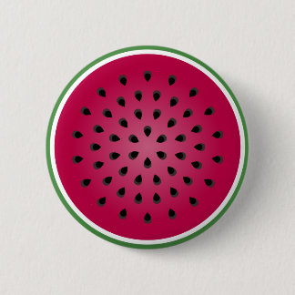 Grönt Red Watermelon Design Knapp