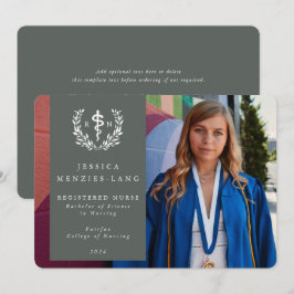 Grönt Registrerad Nurse Asclepius Studenten Photo Meddelande