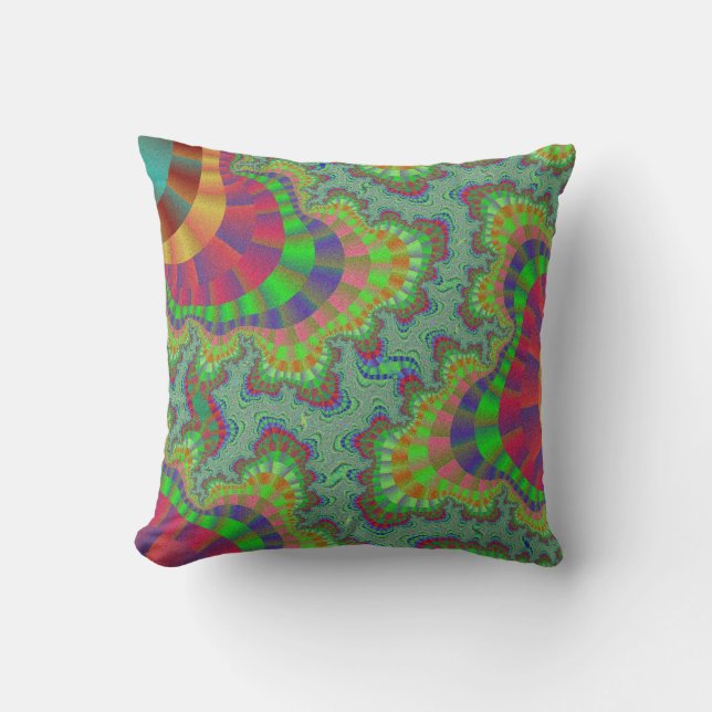 Grönt Regnbågverk Kudde (Framsida)