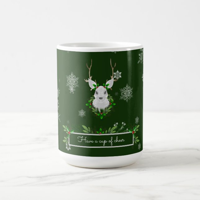 Grönt Reindeer Coffee Mugg (Center)