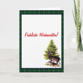 Grönt Reindeer, Fröhliche Weihnachten! Helgkort