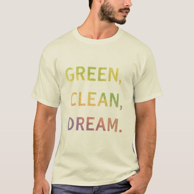 Grönt, ren, Dream. T Shirt (Framsida)